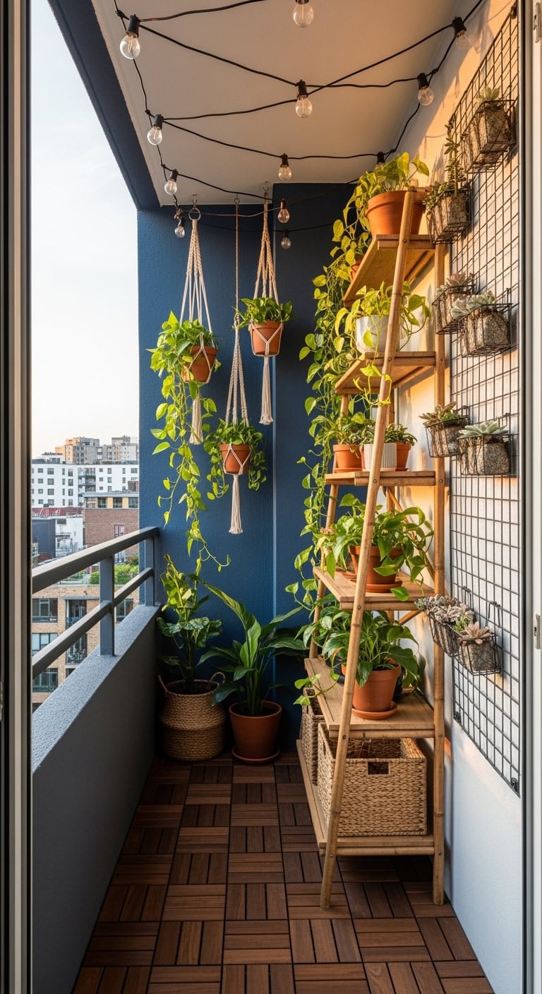 floor to ceiling balcony garden