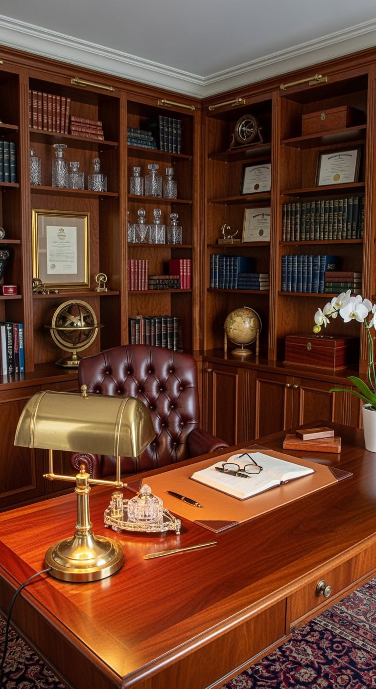 executive mahogany power office decor