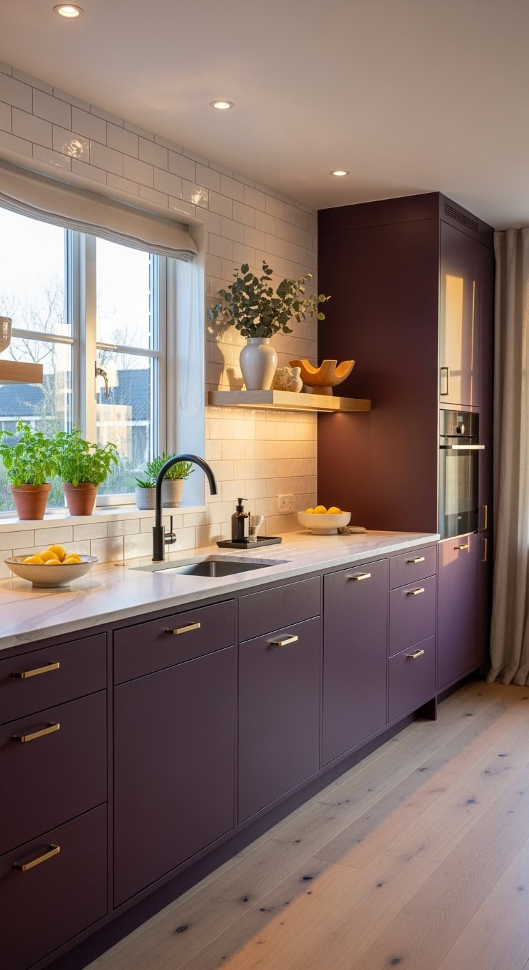 plum elegance in simplicity