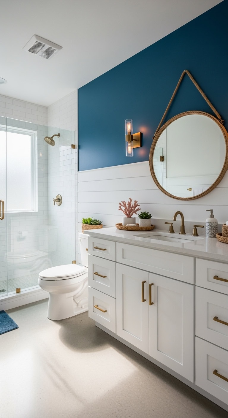 dramatic ocean blue accent statement