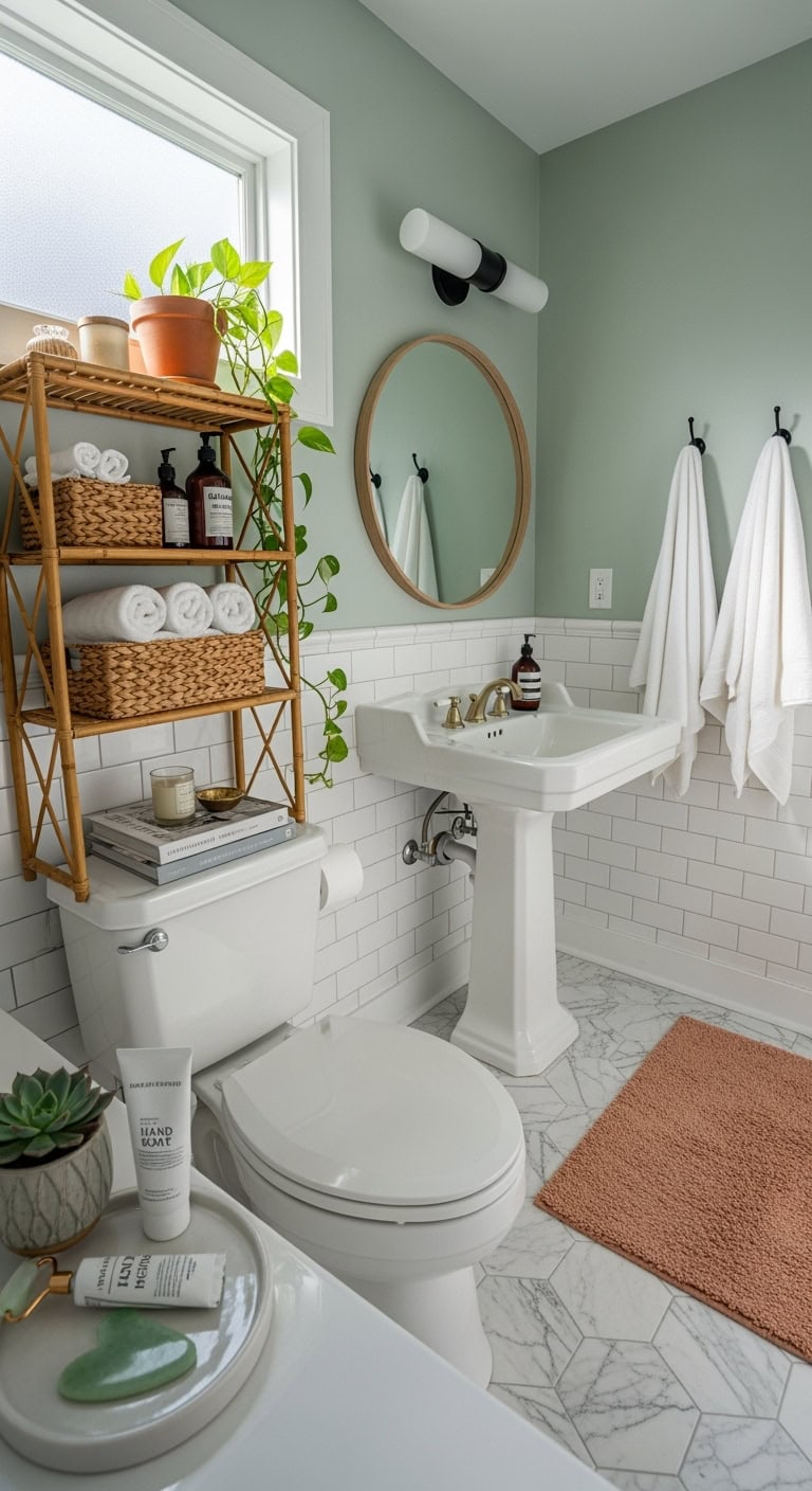 stylish over toilet storage solutions