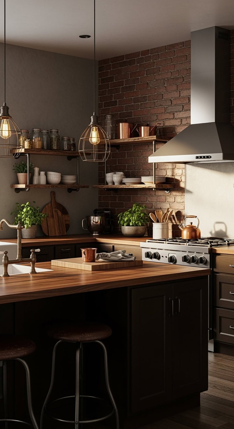 urban industrial kitchen design