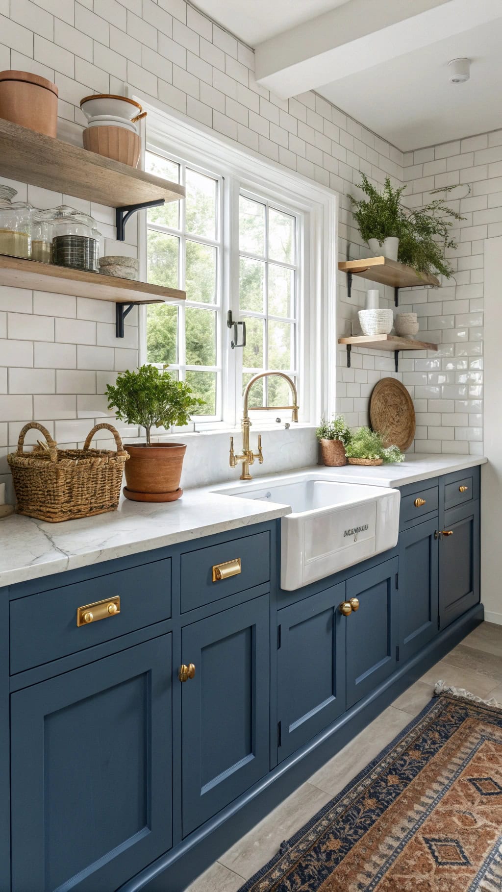 shaker style deep blue elegance