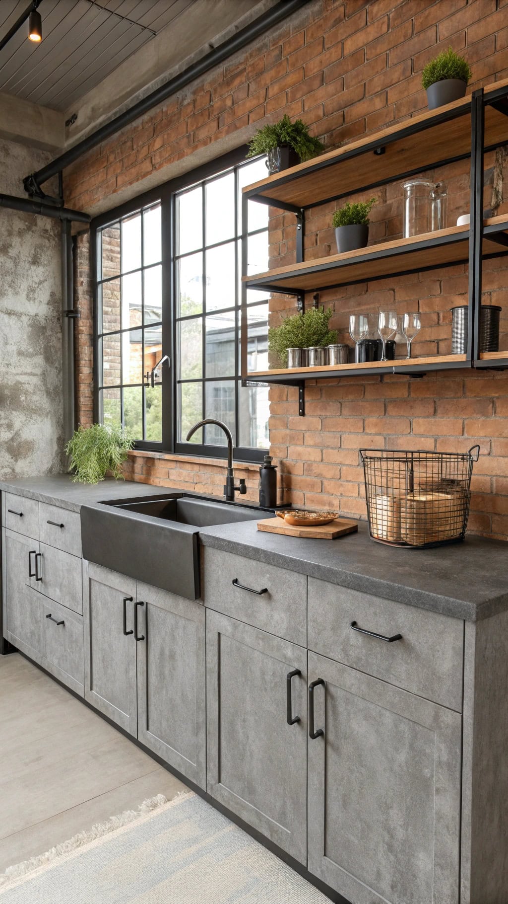industrial gray cabinet styles