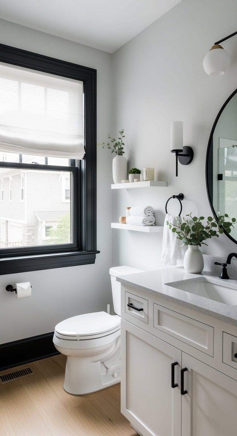 sophisticated black window trim transformation