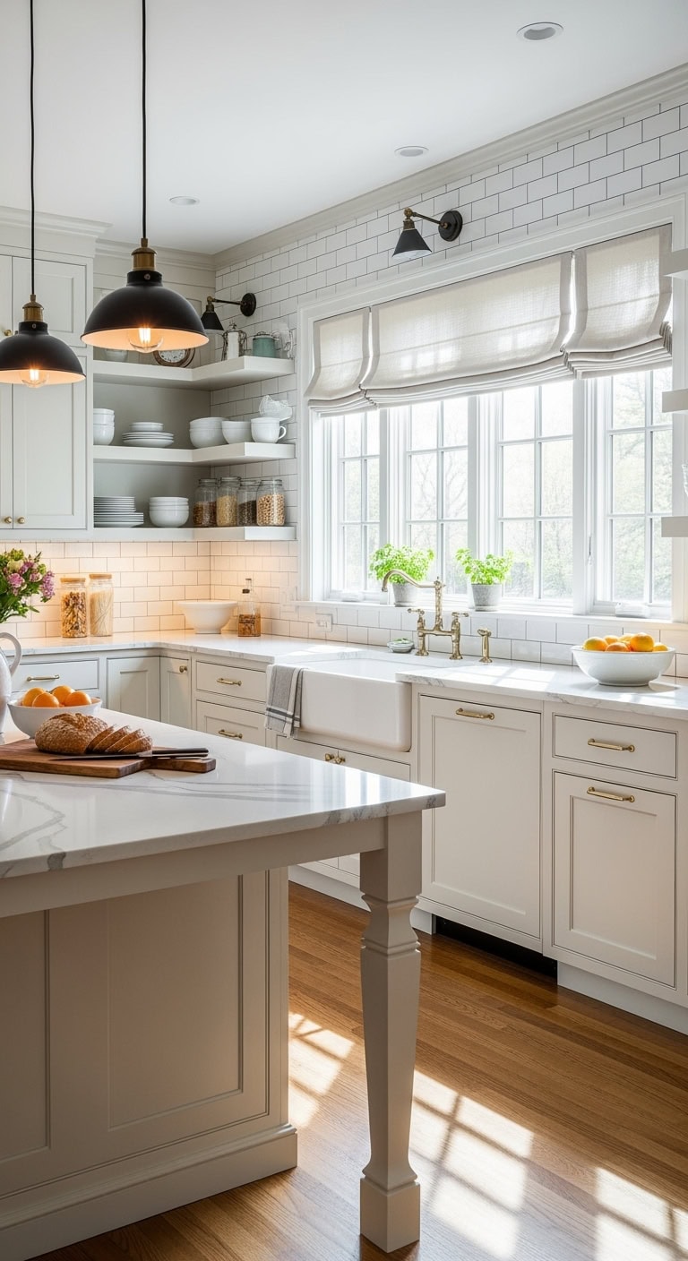 balanced traditional modern kitchen