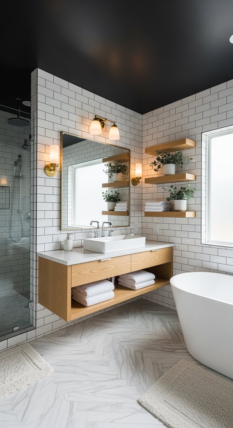 striking black and white contrast