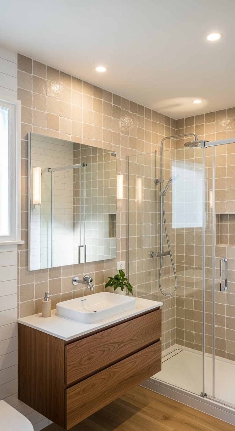 handcrafted moroccan tile bathroom retreat