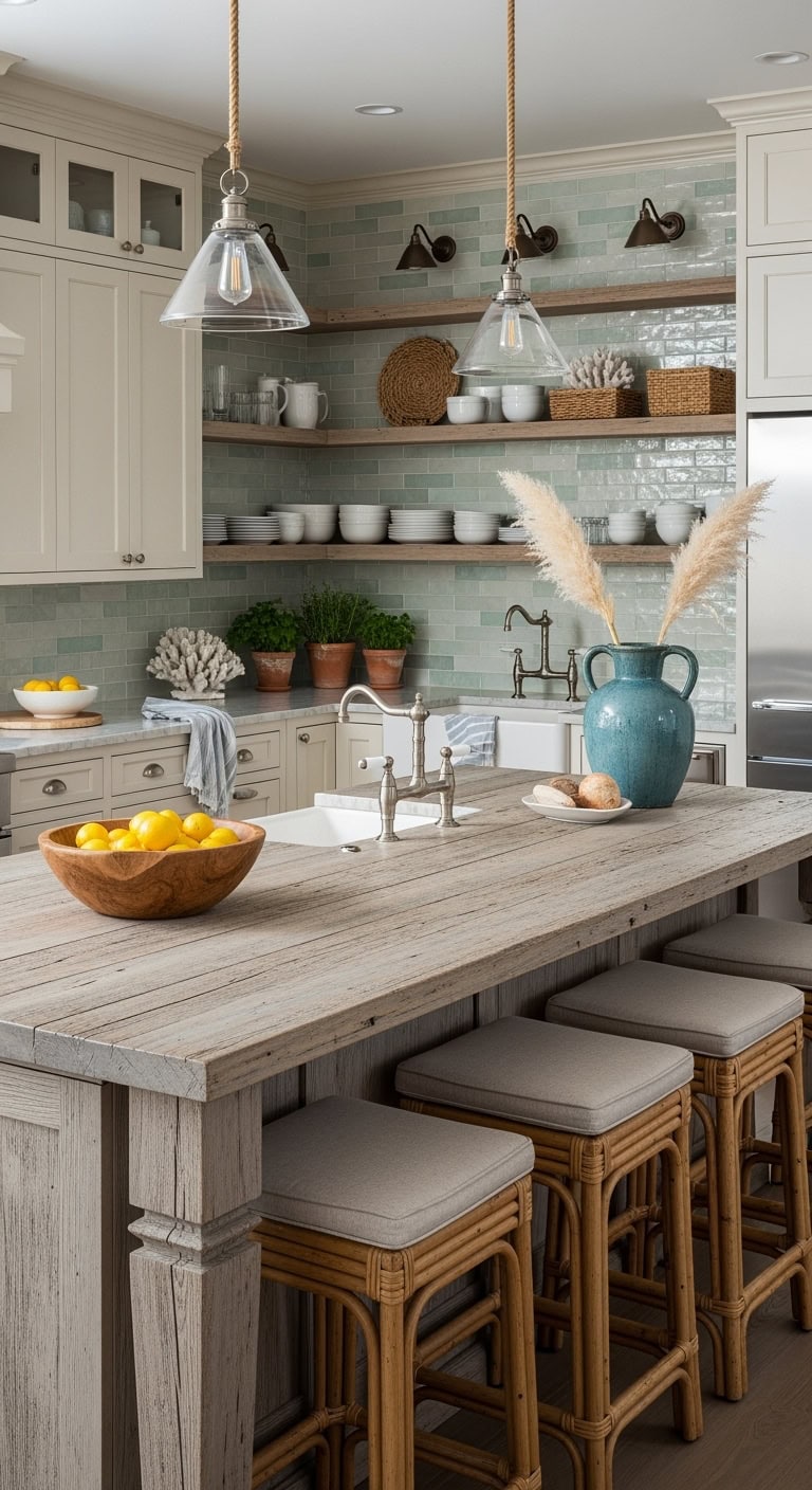 coastal chic kitchen design