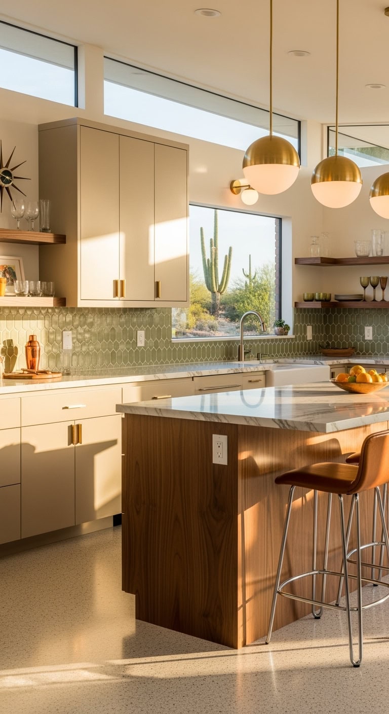 midcentury modern kitchen style