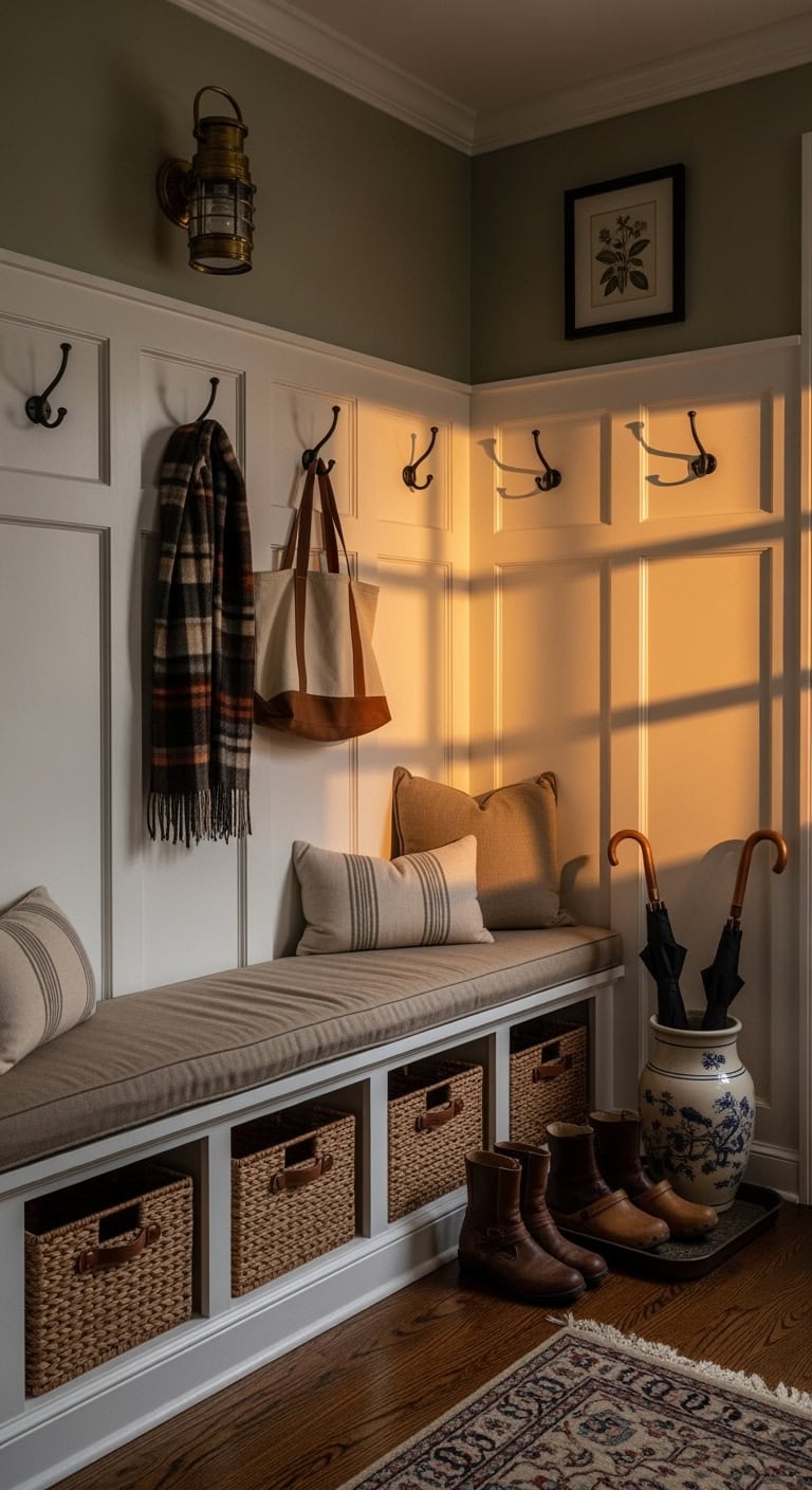 timeless colonial charm functional wainscoting details