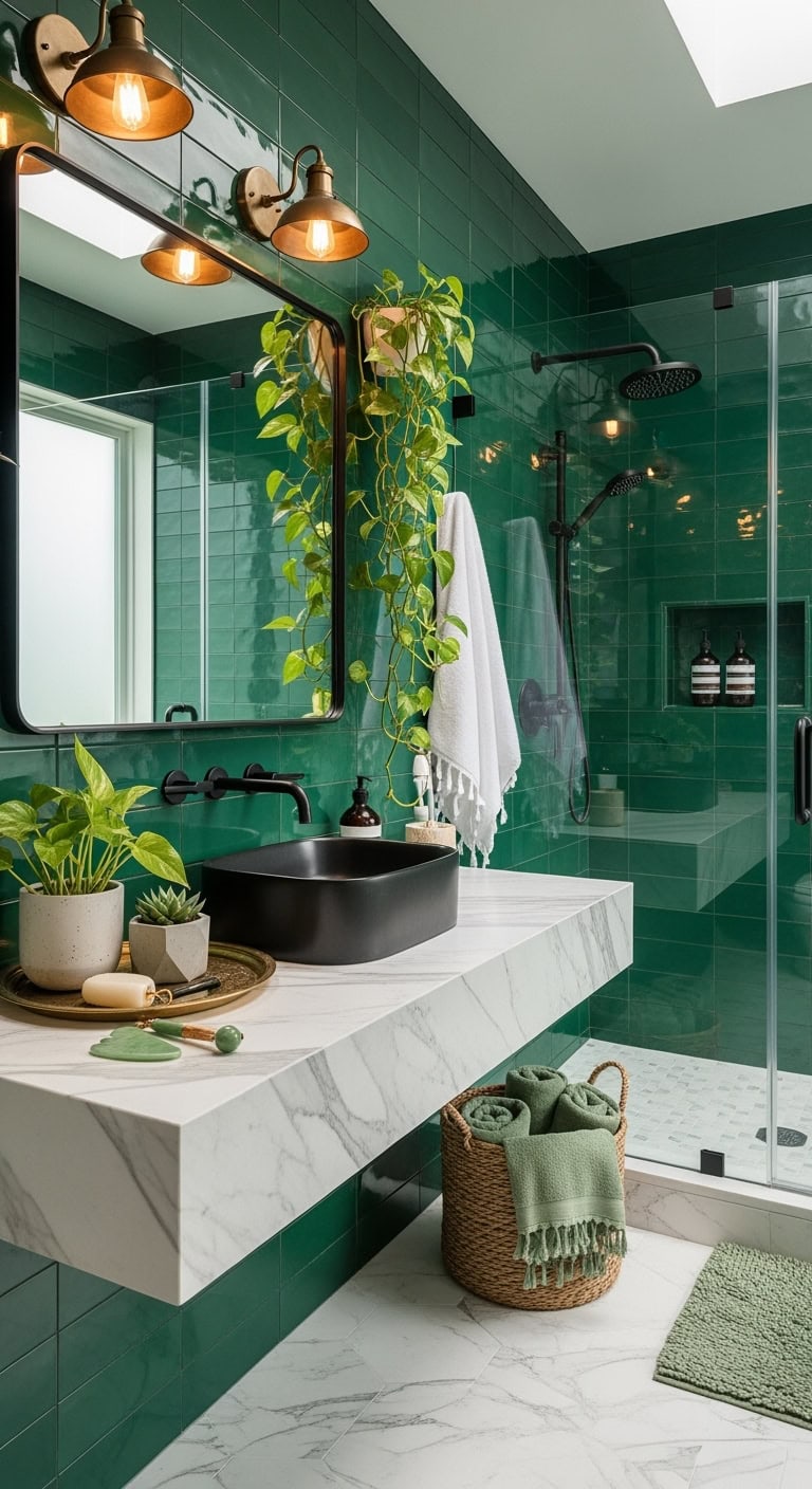 chic moody sophisticated bathroom decor