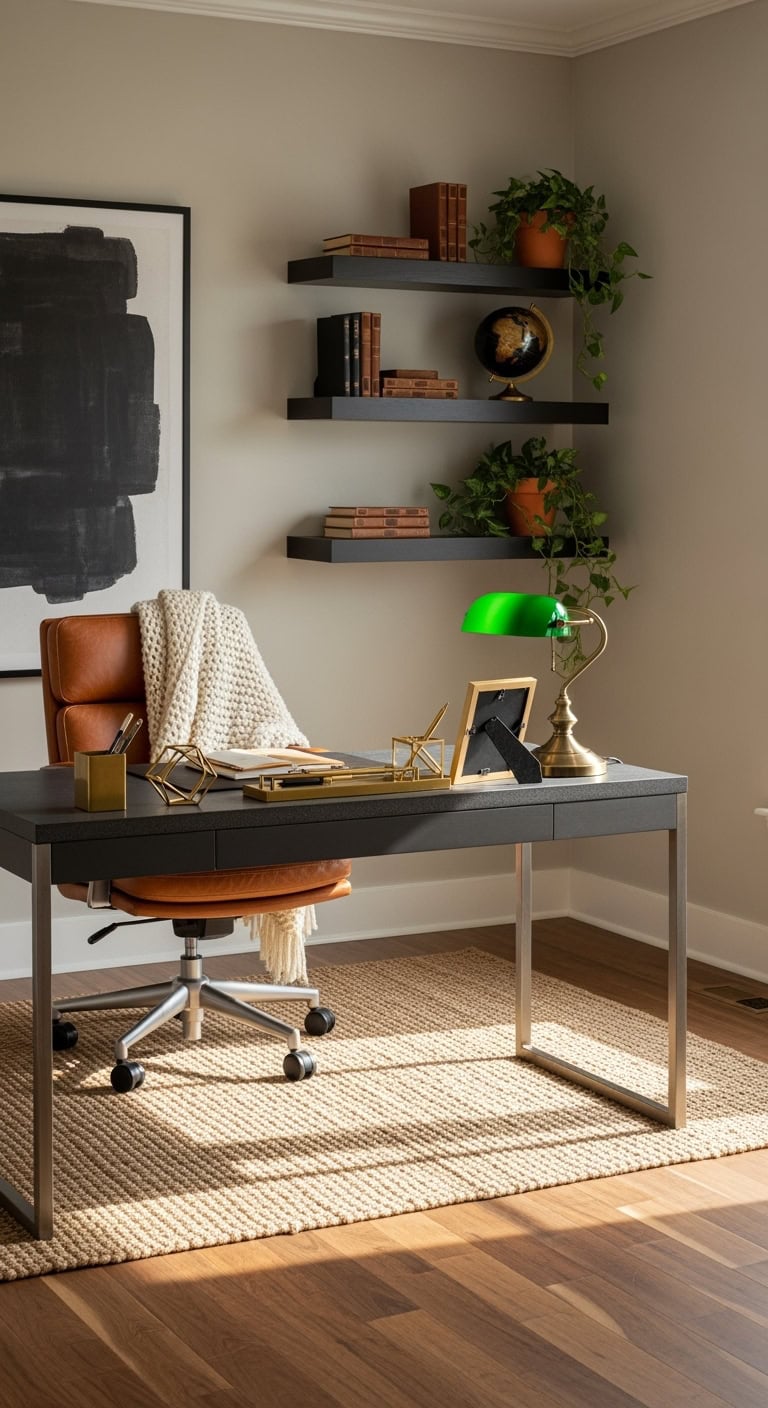 productive moody luxurious workspace inspiration