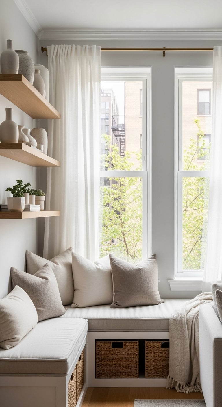 sheer lit cozy windowsill nook