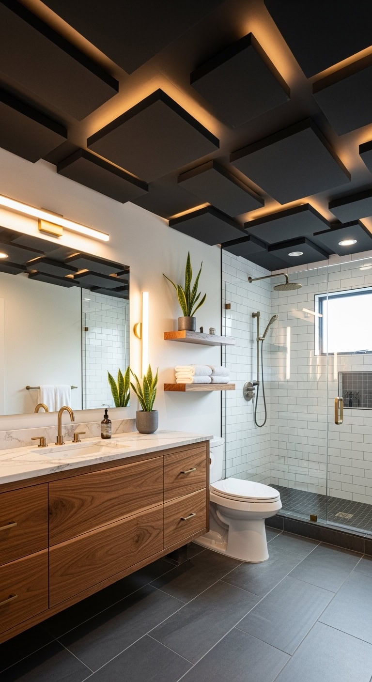 matte black acoustic sanctuary meditation room