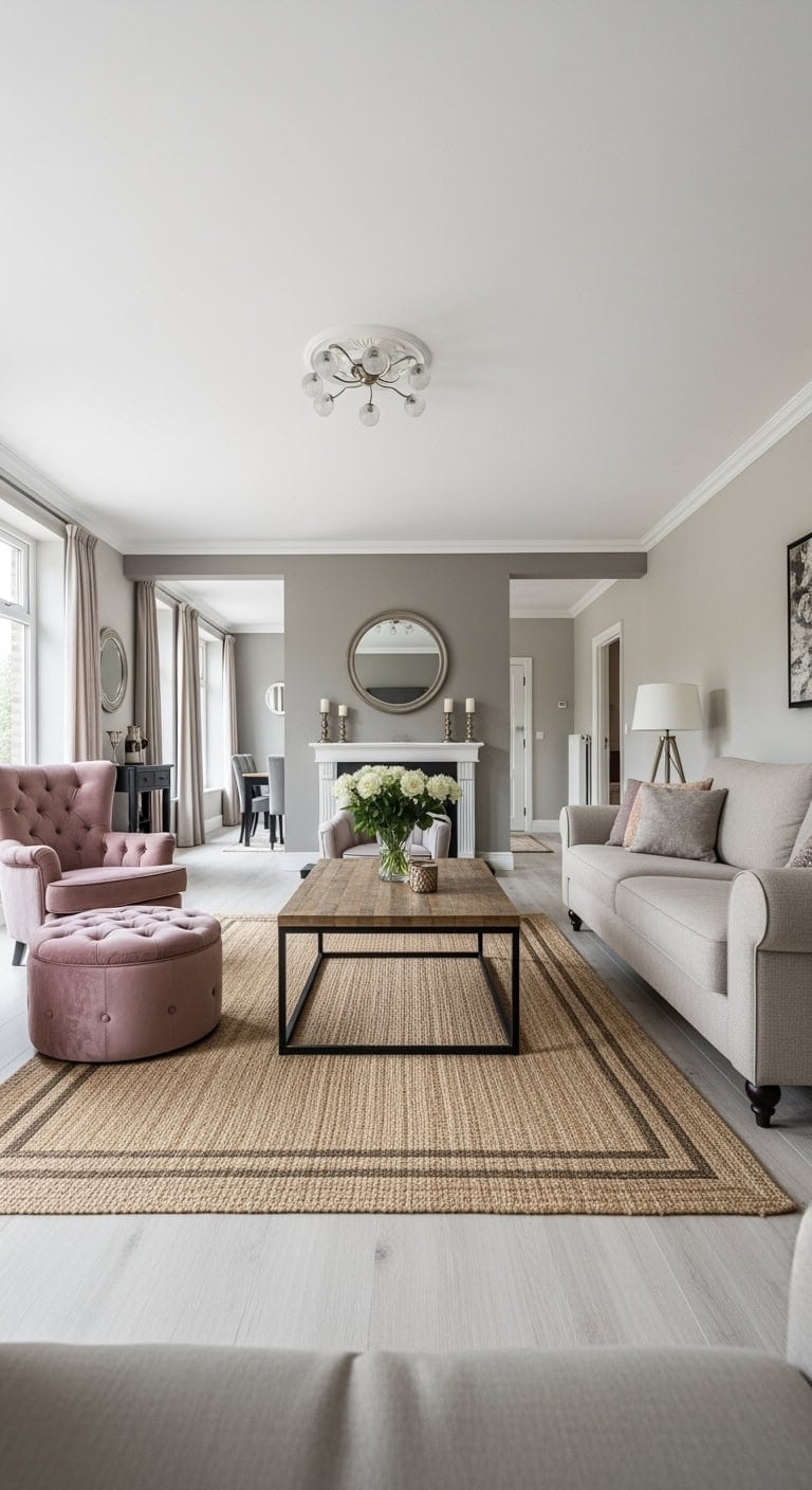 contemporary classic beige livingroom blend