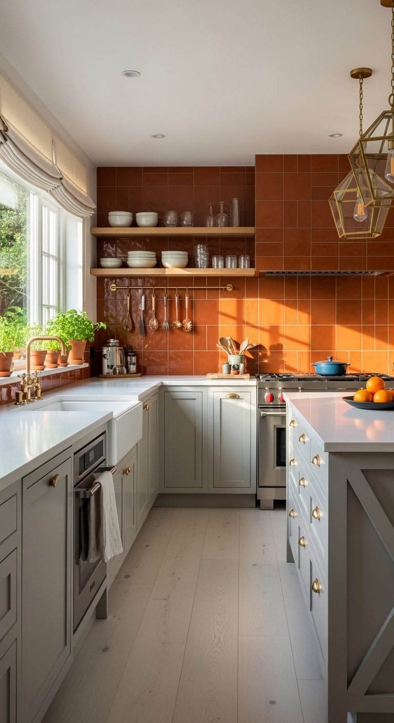 sophisticated earthy contemporary kitchen design