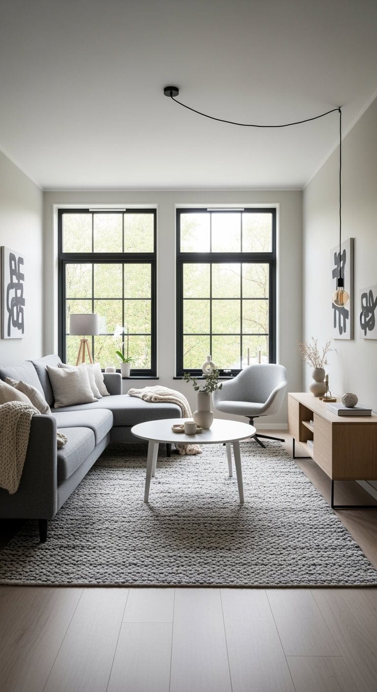 soft greys black contrast