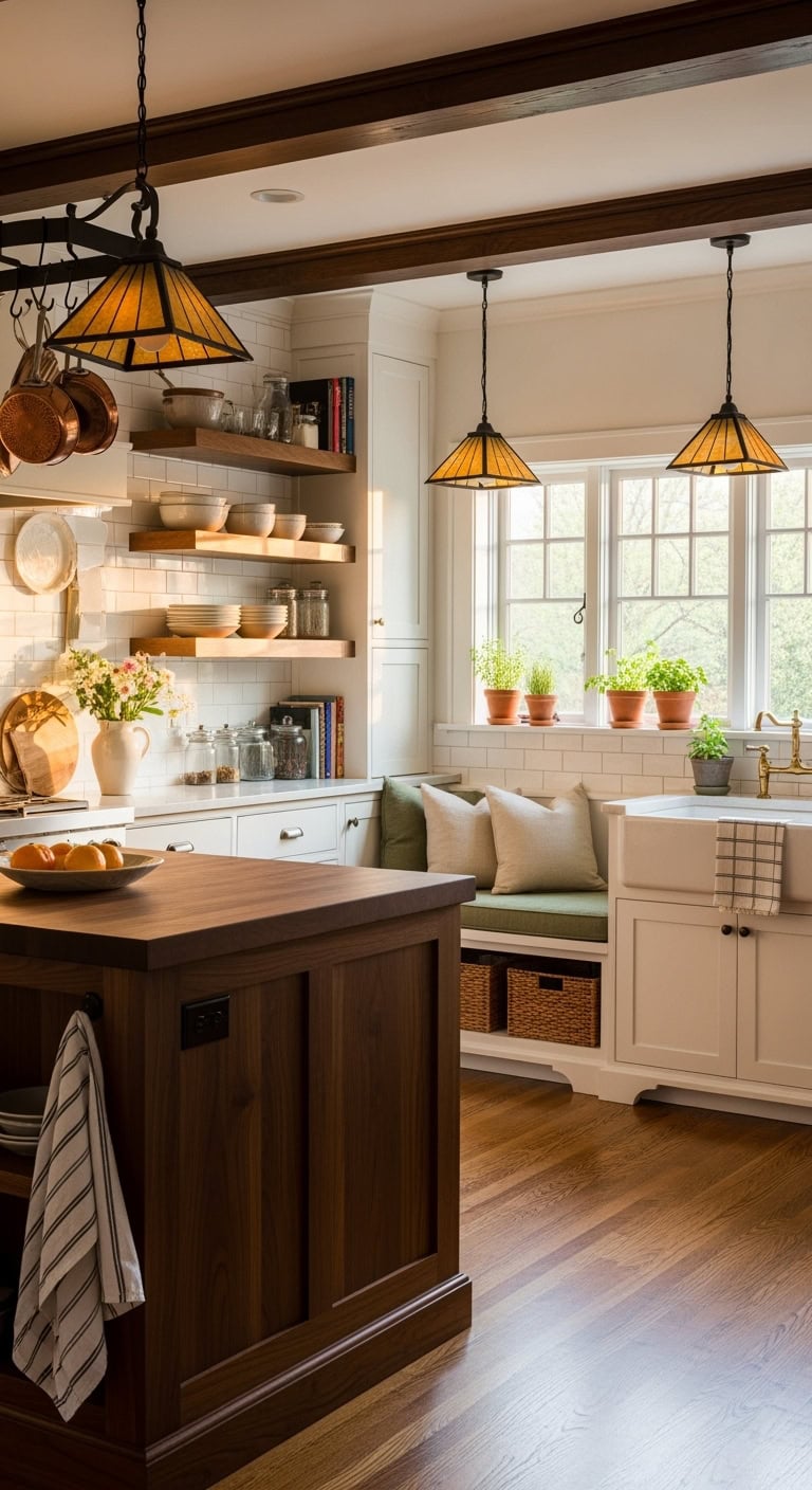 timeless white craftsman kitchen