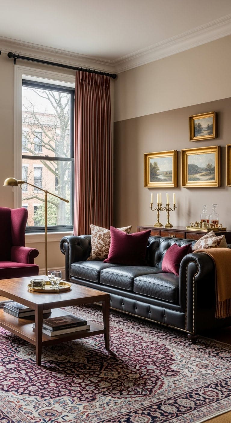 traditional burgundy black elegance