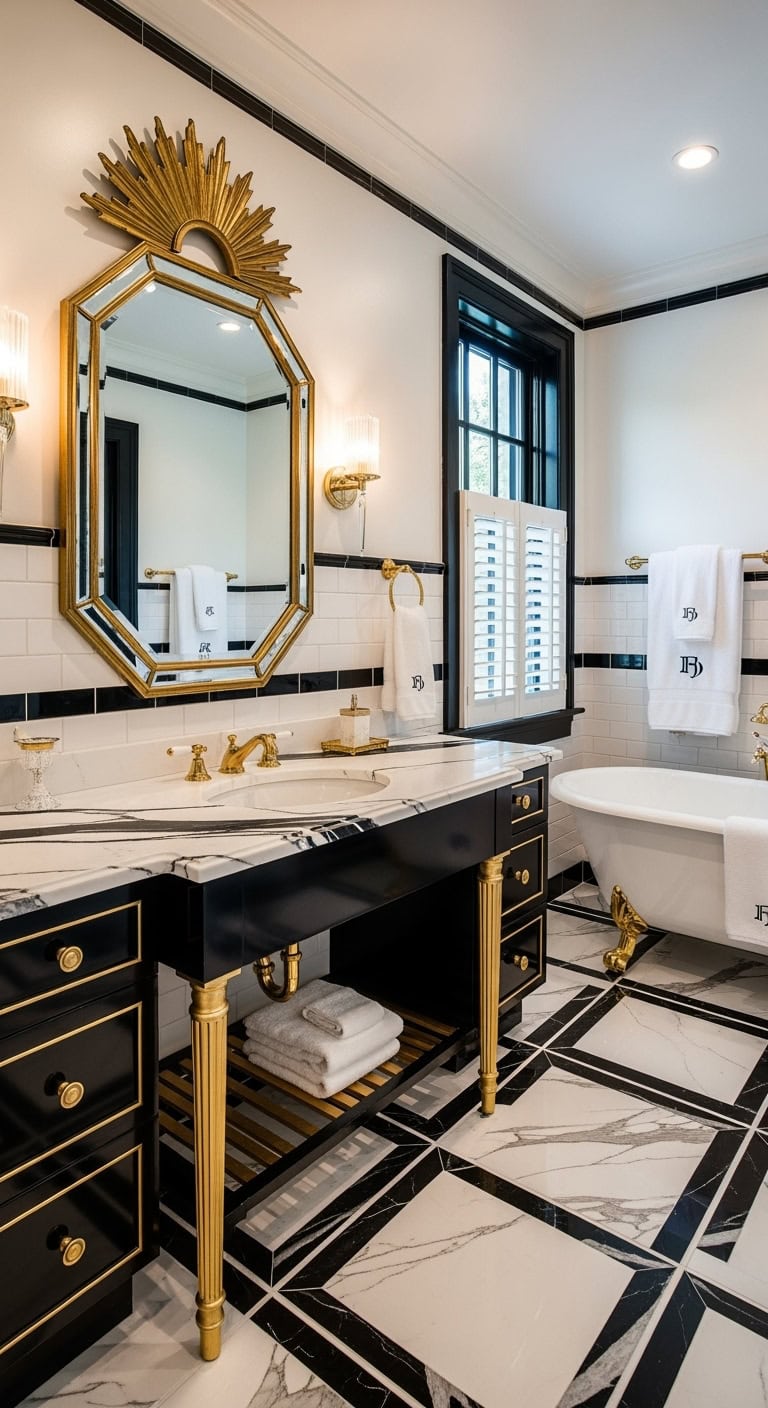 glamorous art deco vanity transformation