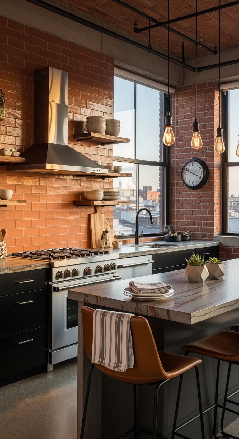 industrial earthy urban loft