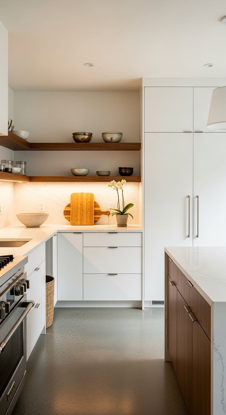 zen inspired minimalist kitchen design