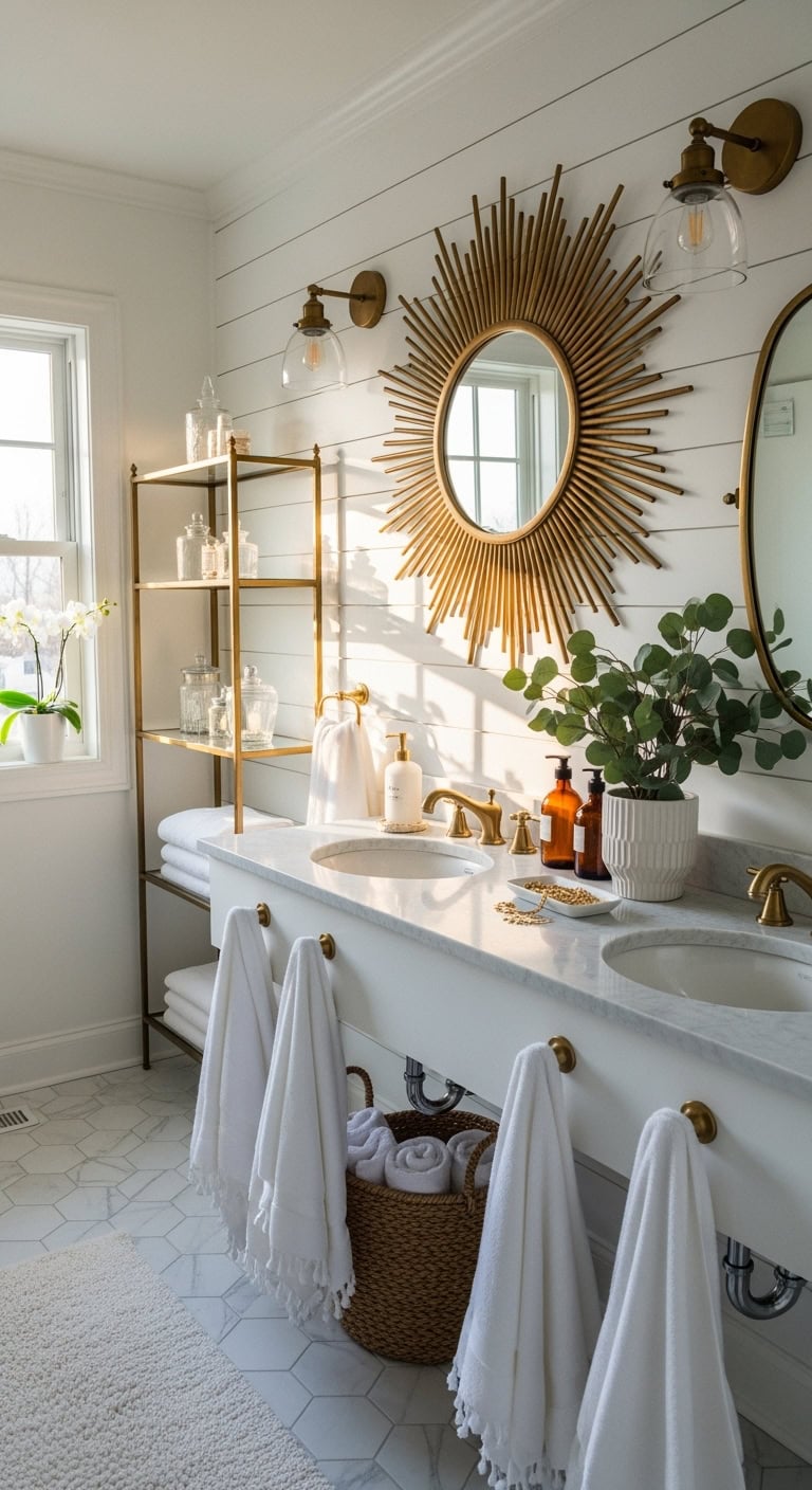 luxurious brass bathroom lighting delight