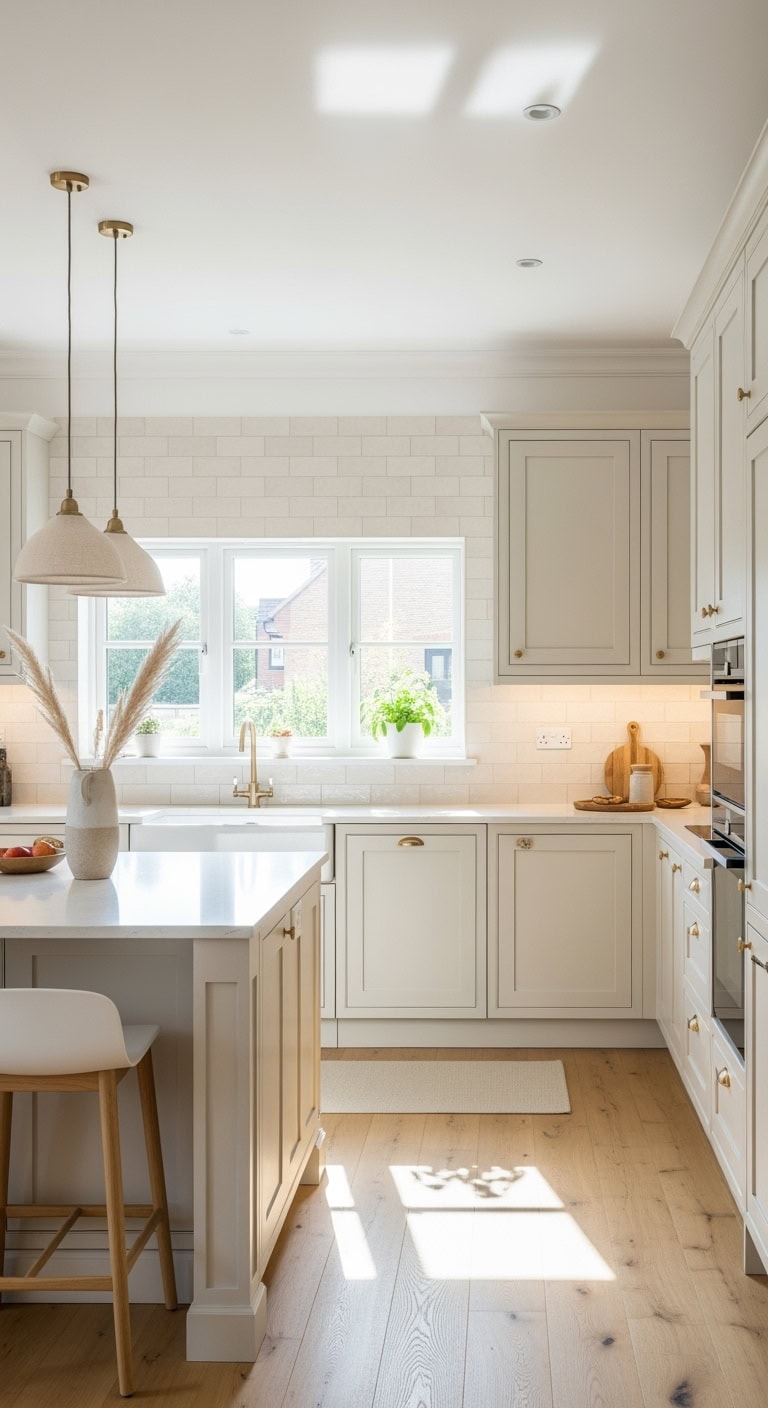 zen minimalist cream kitchen