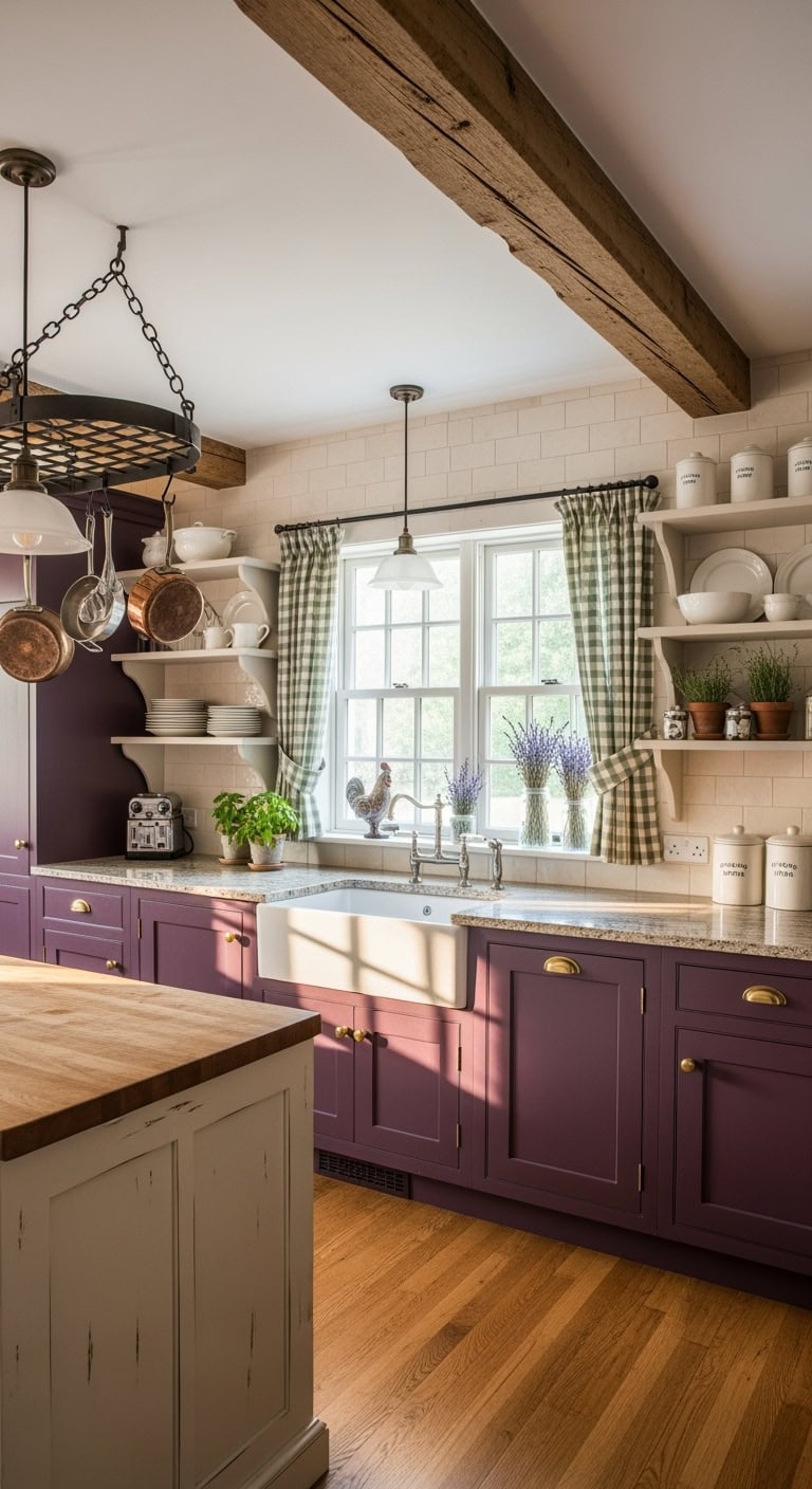 romantic plum kitchen makeover