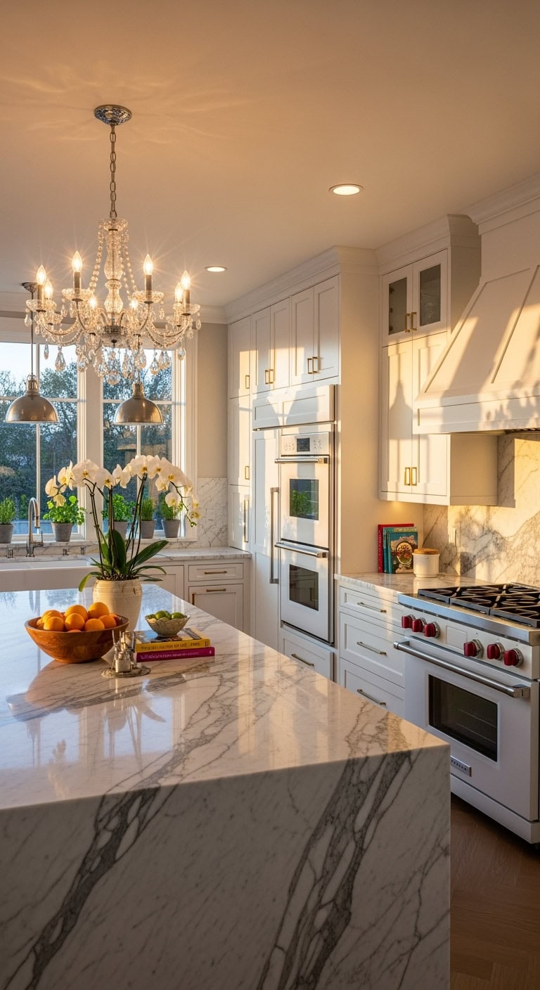 luxury white kitchen elegance