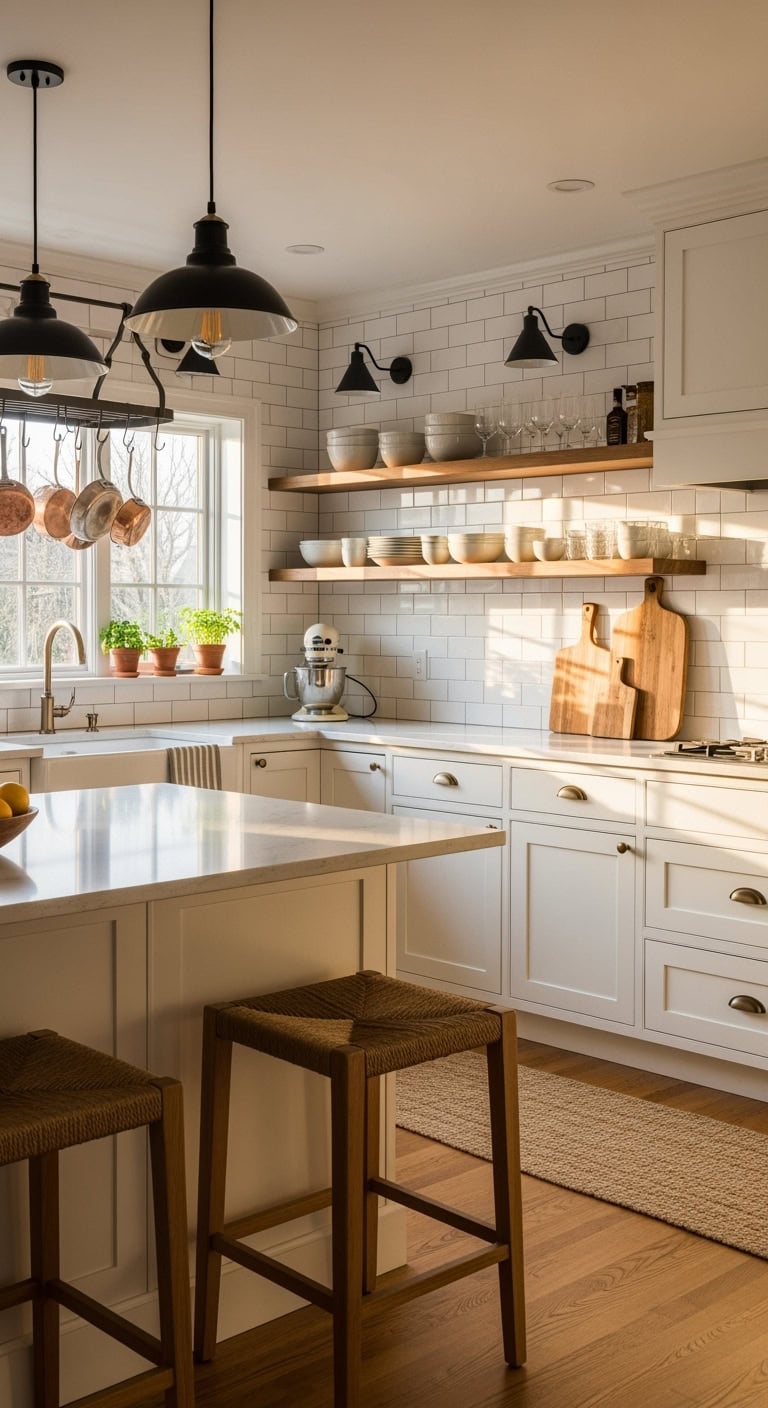 stylish warm contemporary kitchen