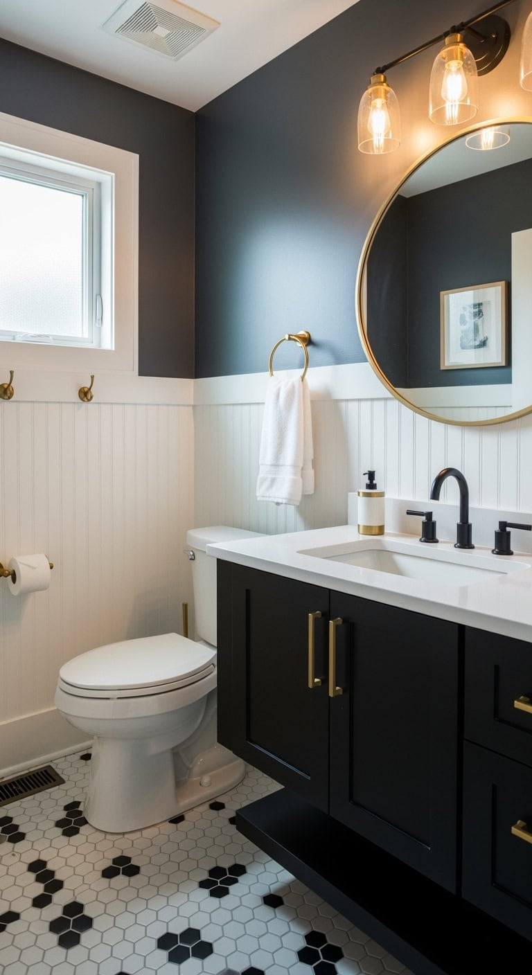 black and brass elegance