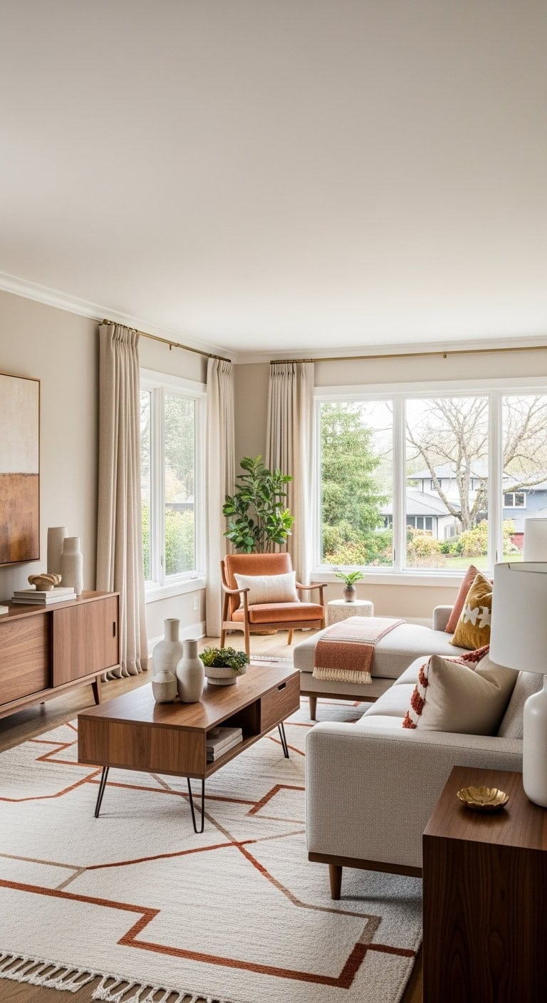 warm walnut mid century cozy