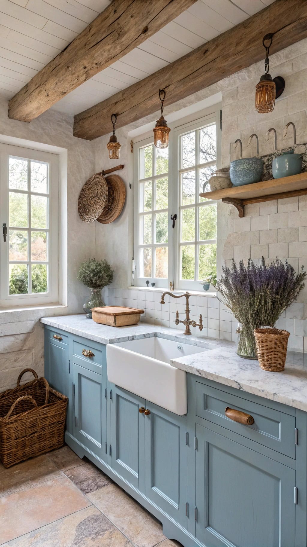 charming distressed wood island