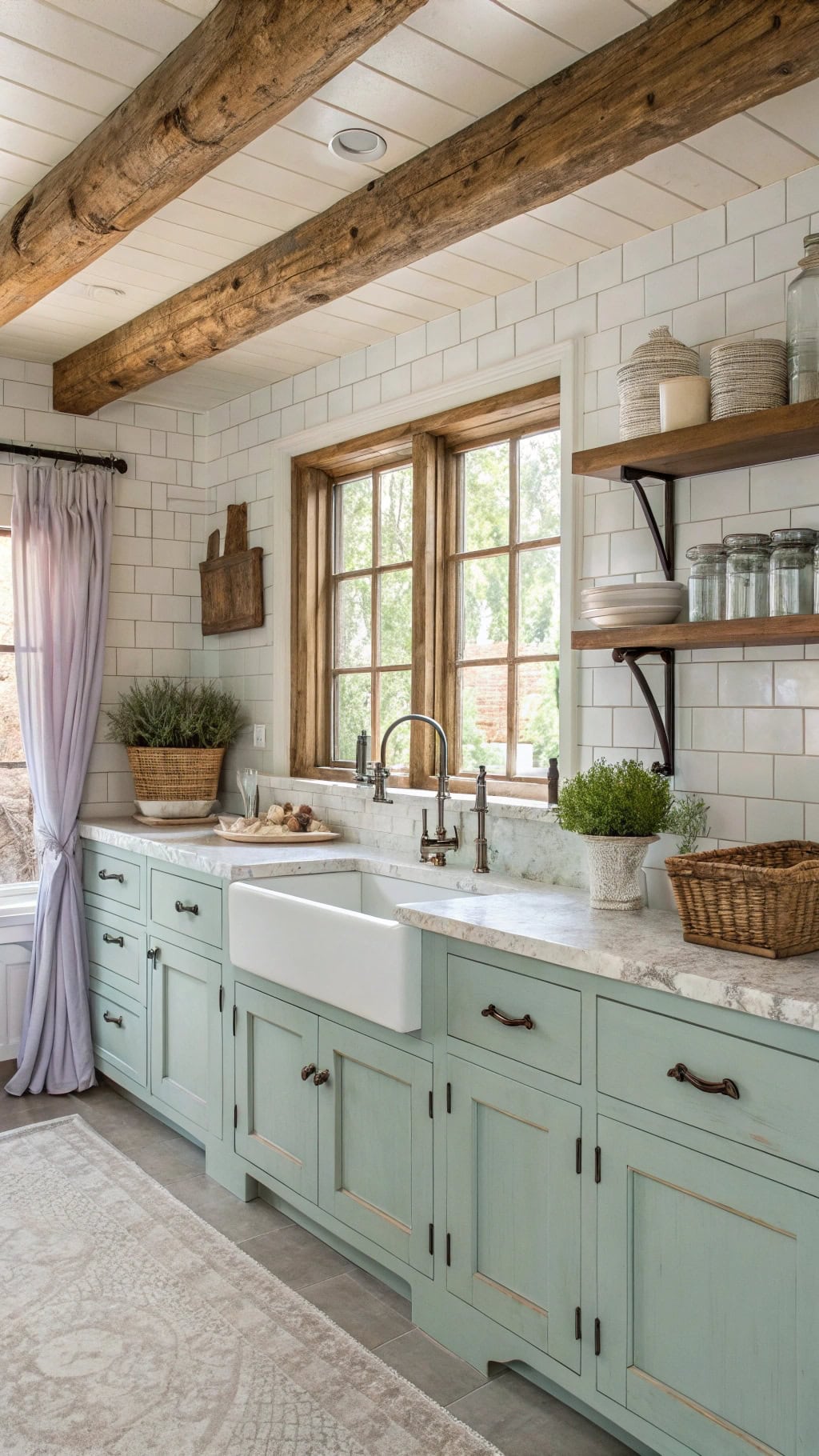 distressed vintage farmhouse cabinets