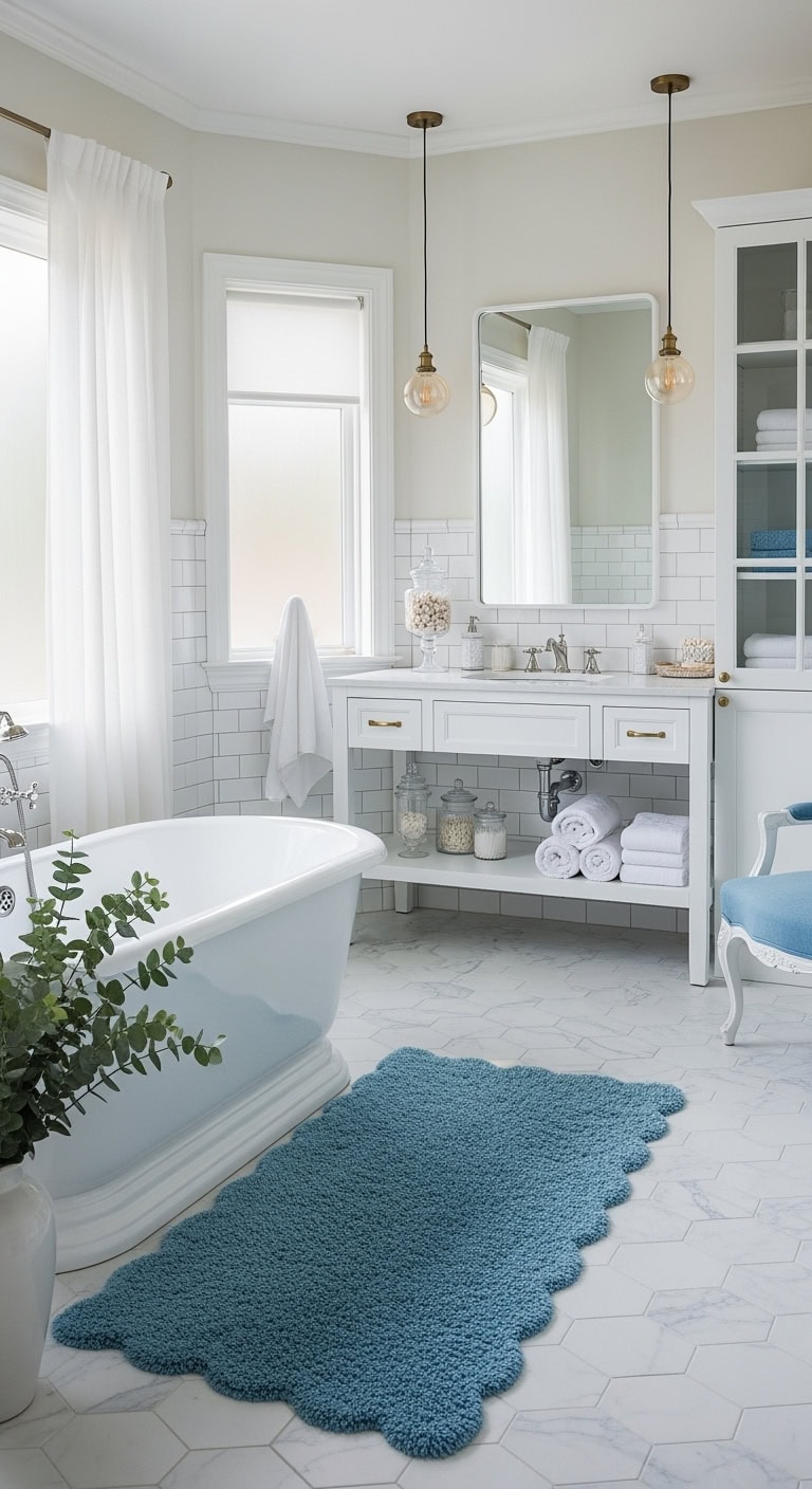 fluffy luxurious feminine versatile bath mat