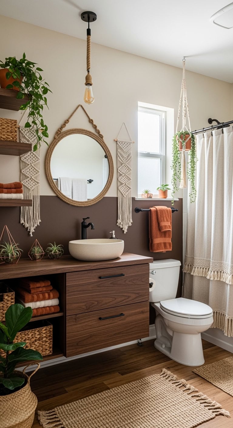 boho brown vanity oasis