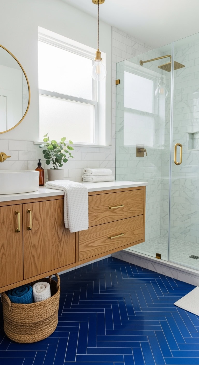 bold glamorous bathroom design