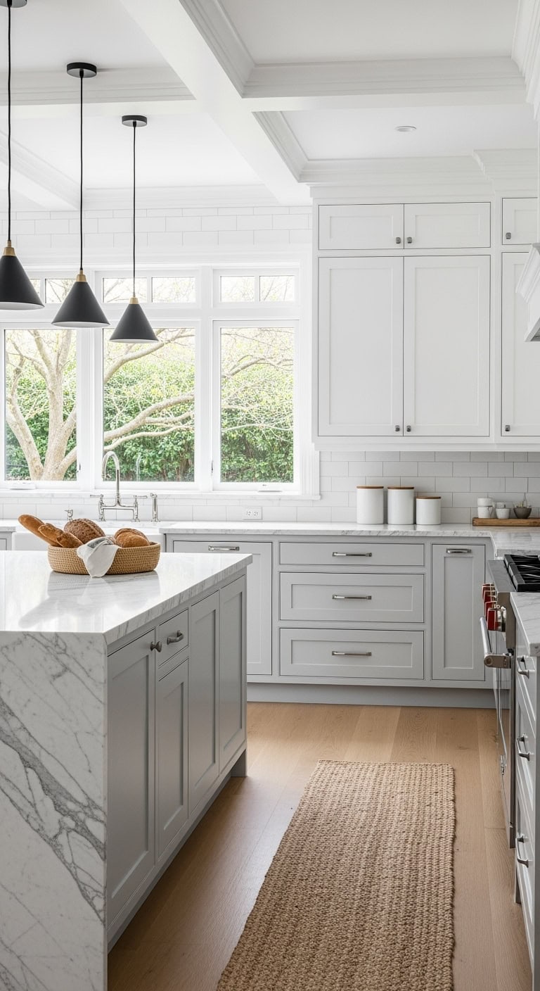 serene neutral kitchen design