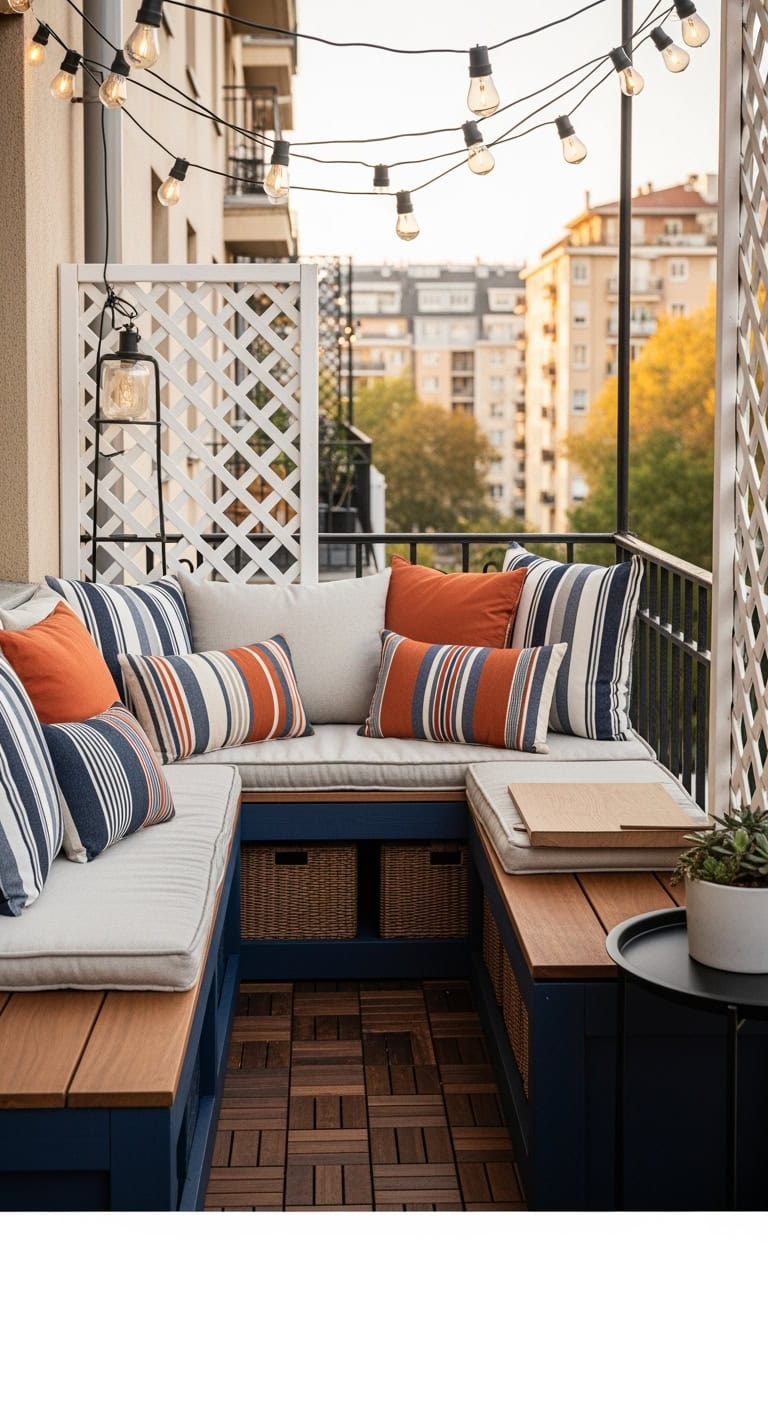 l shaped outdoor storage bench