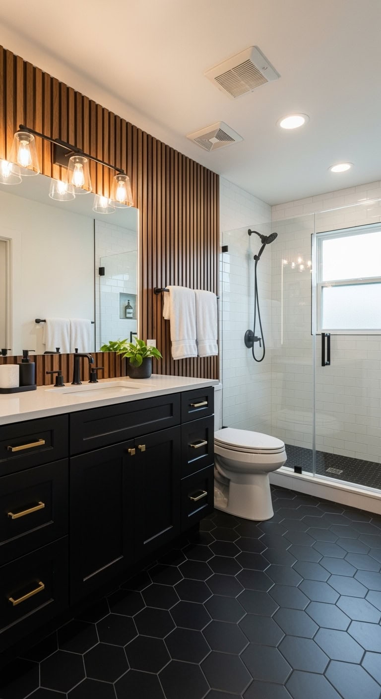 warm textured dramatic focal wood accent