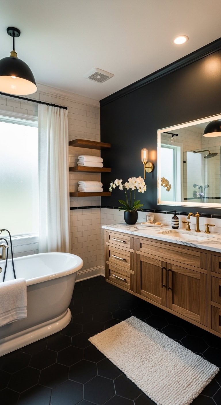 moody dramatic sophisticated black wall options