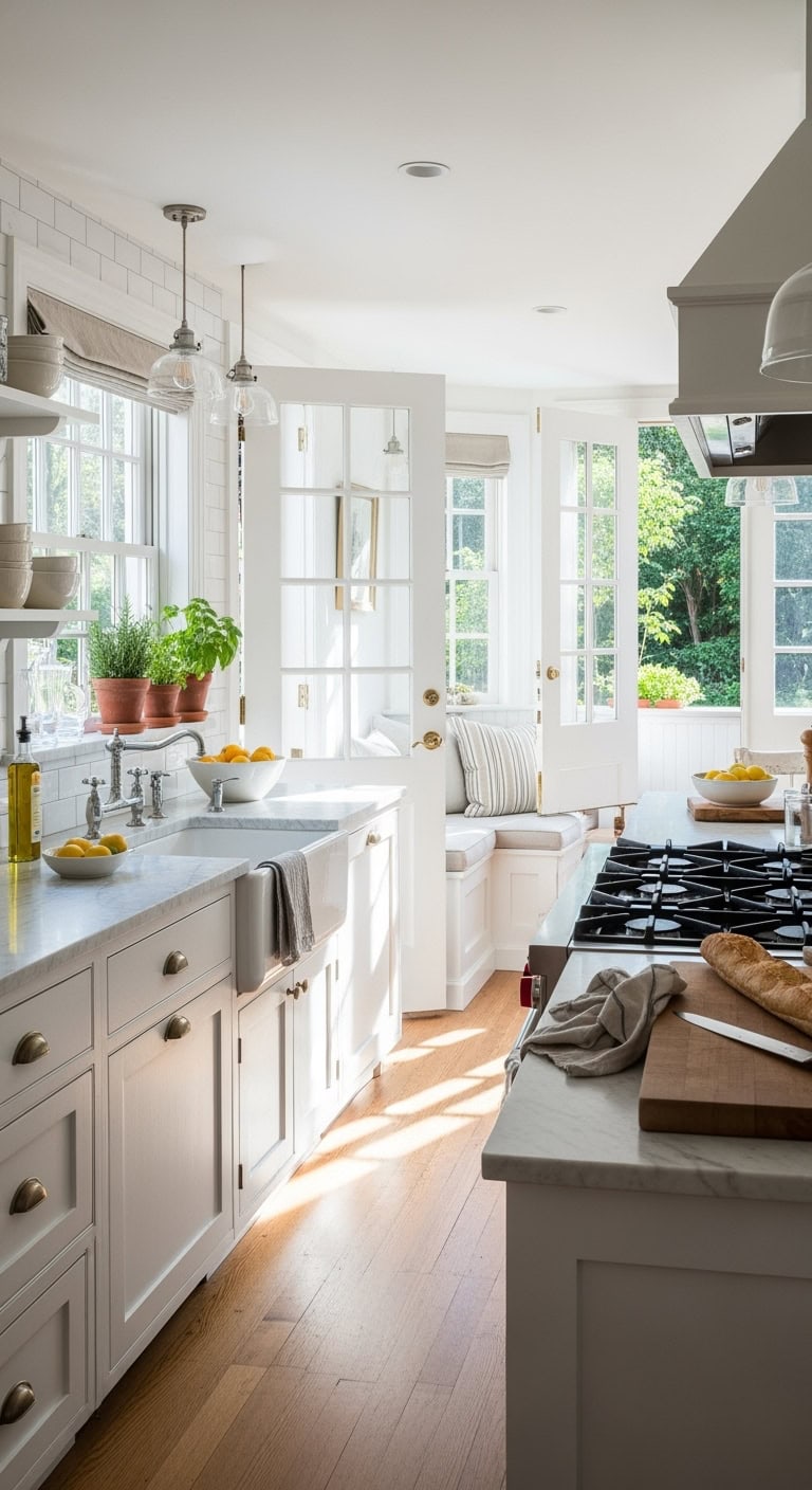 french doors flood natural light