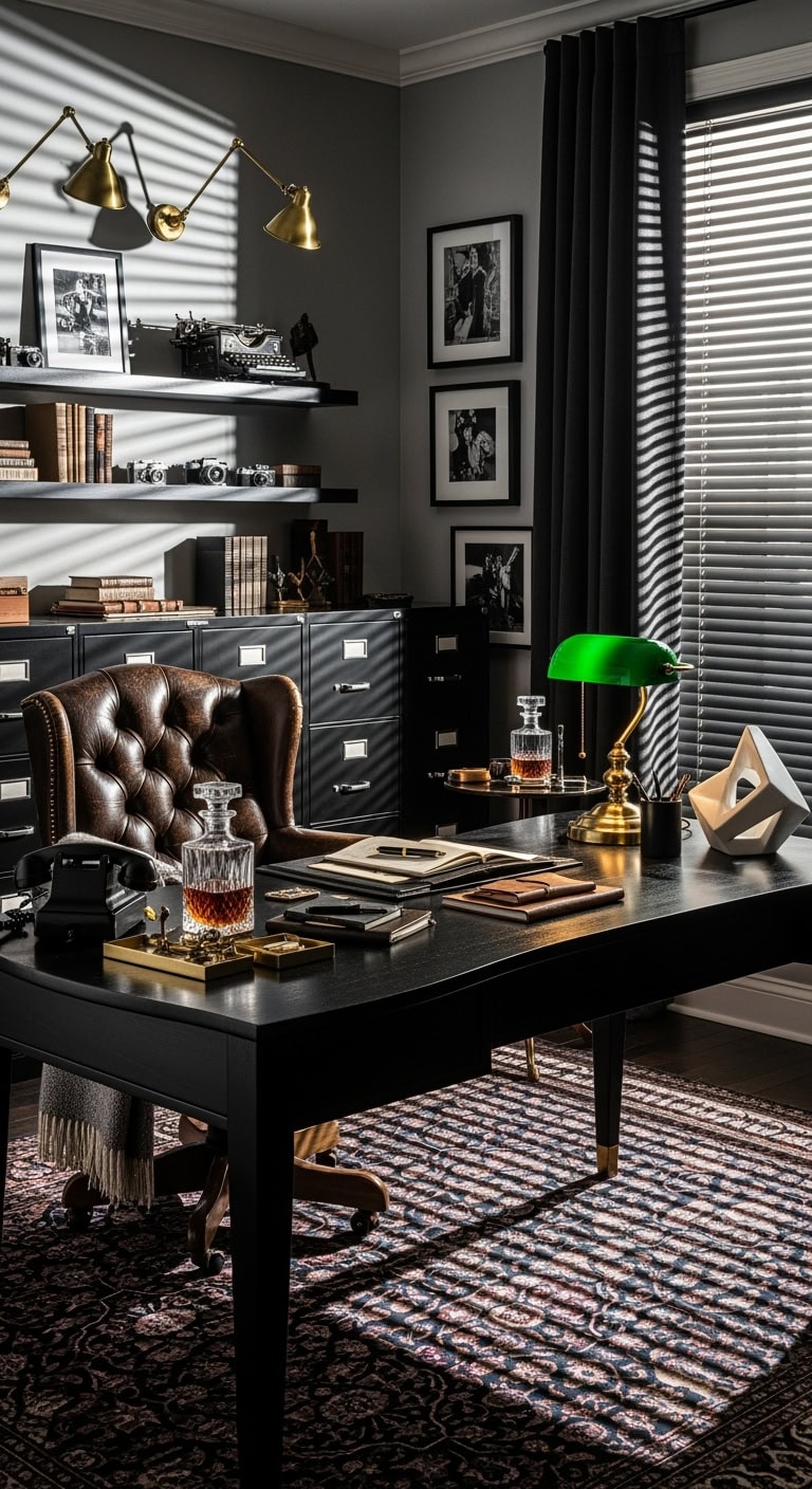 moody vintage leather bound dramatic noir