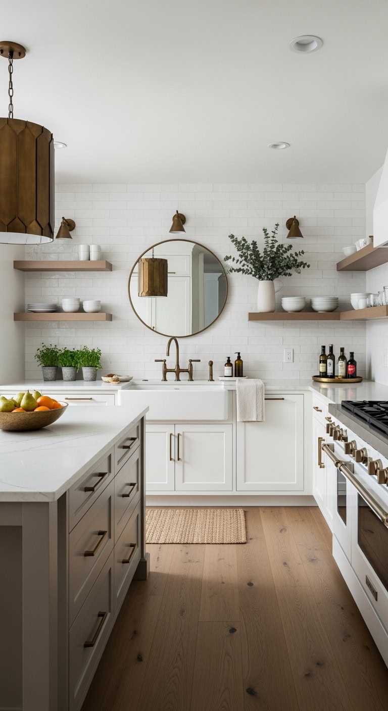 minimalist bronze kitchen elegance