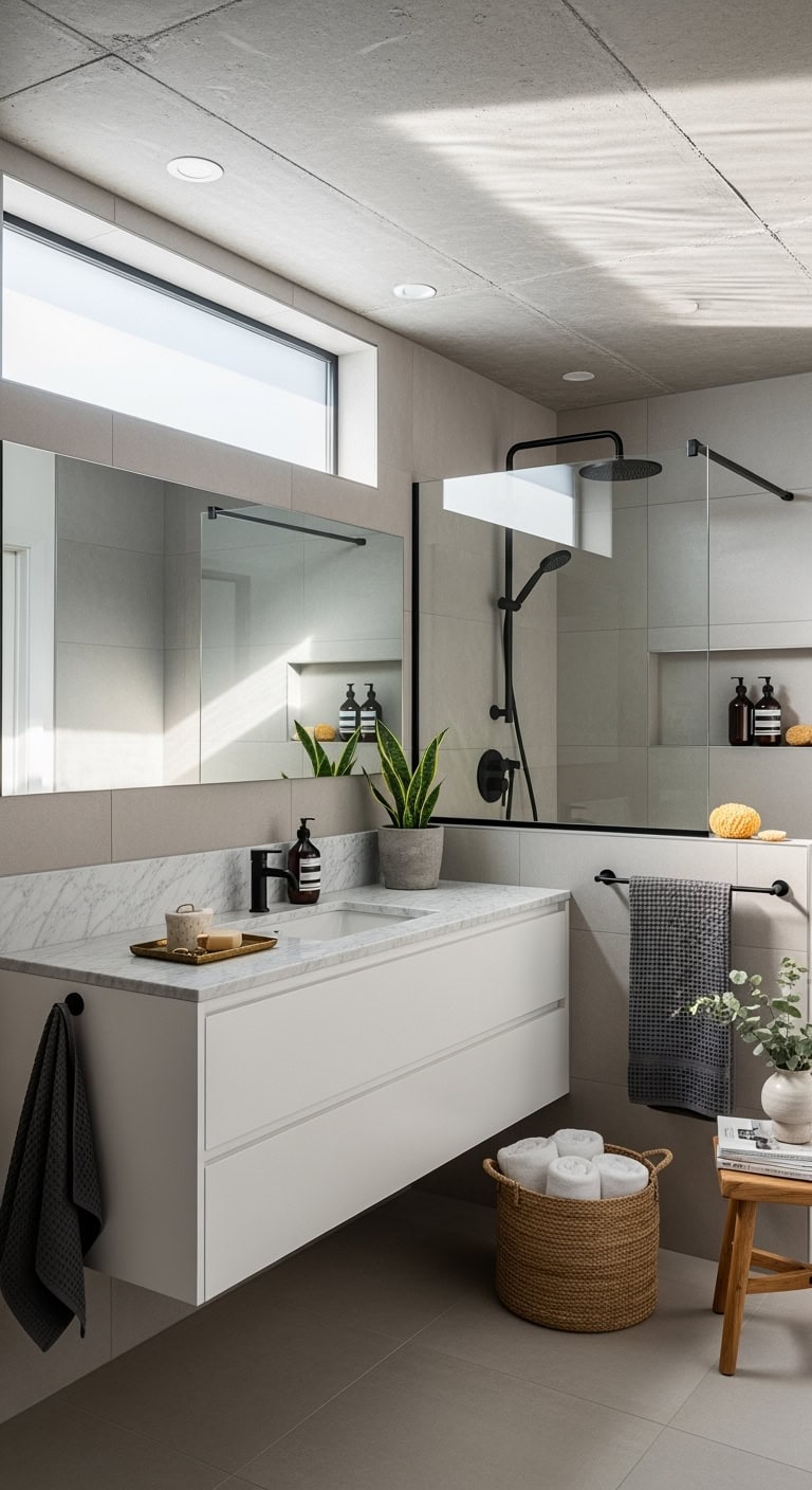 industrial chic bathroom transformation