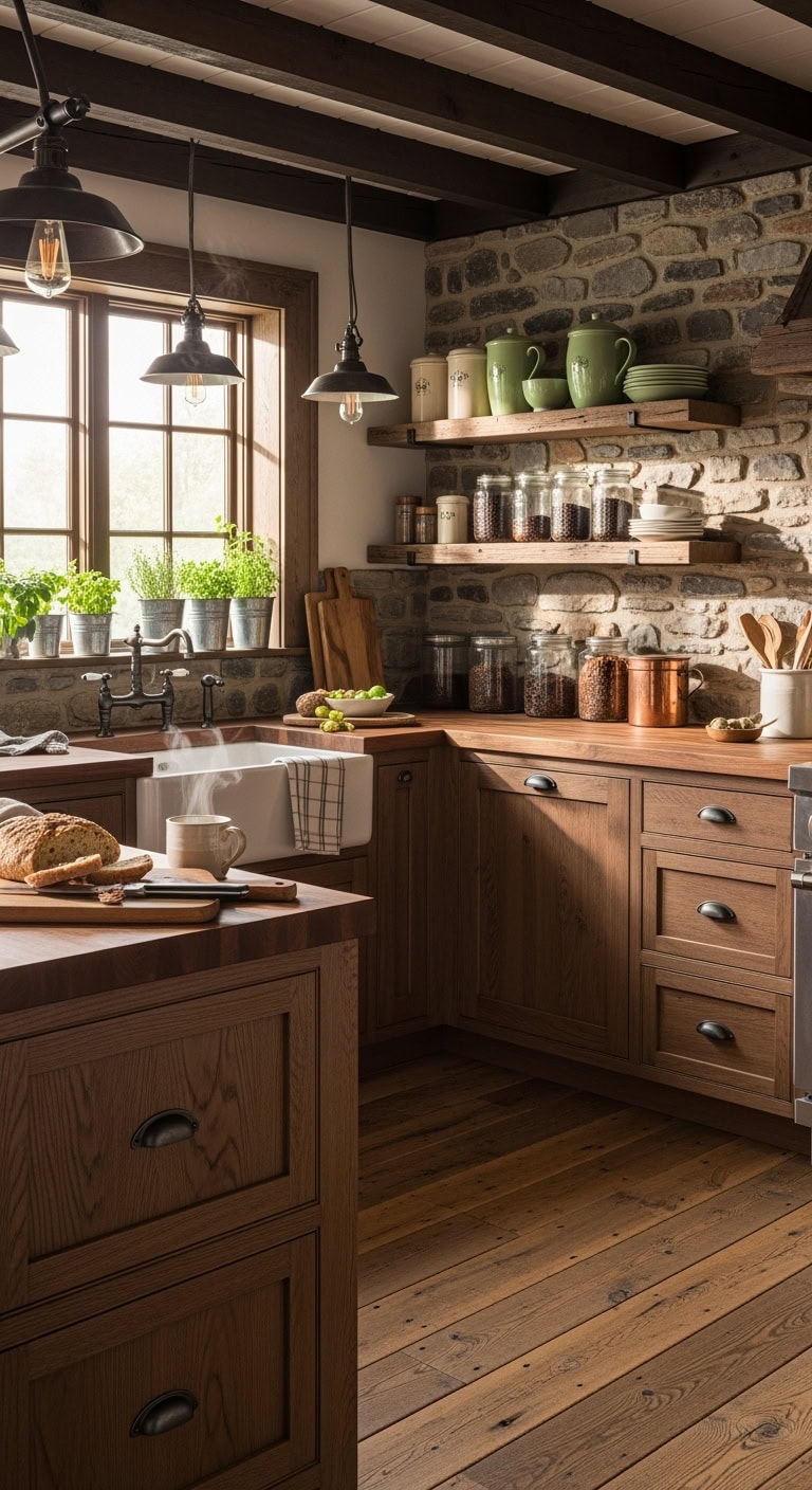 rustic coffee house kitchen design