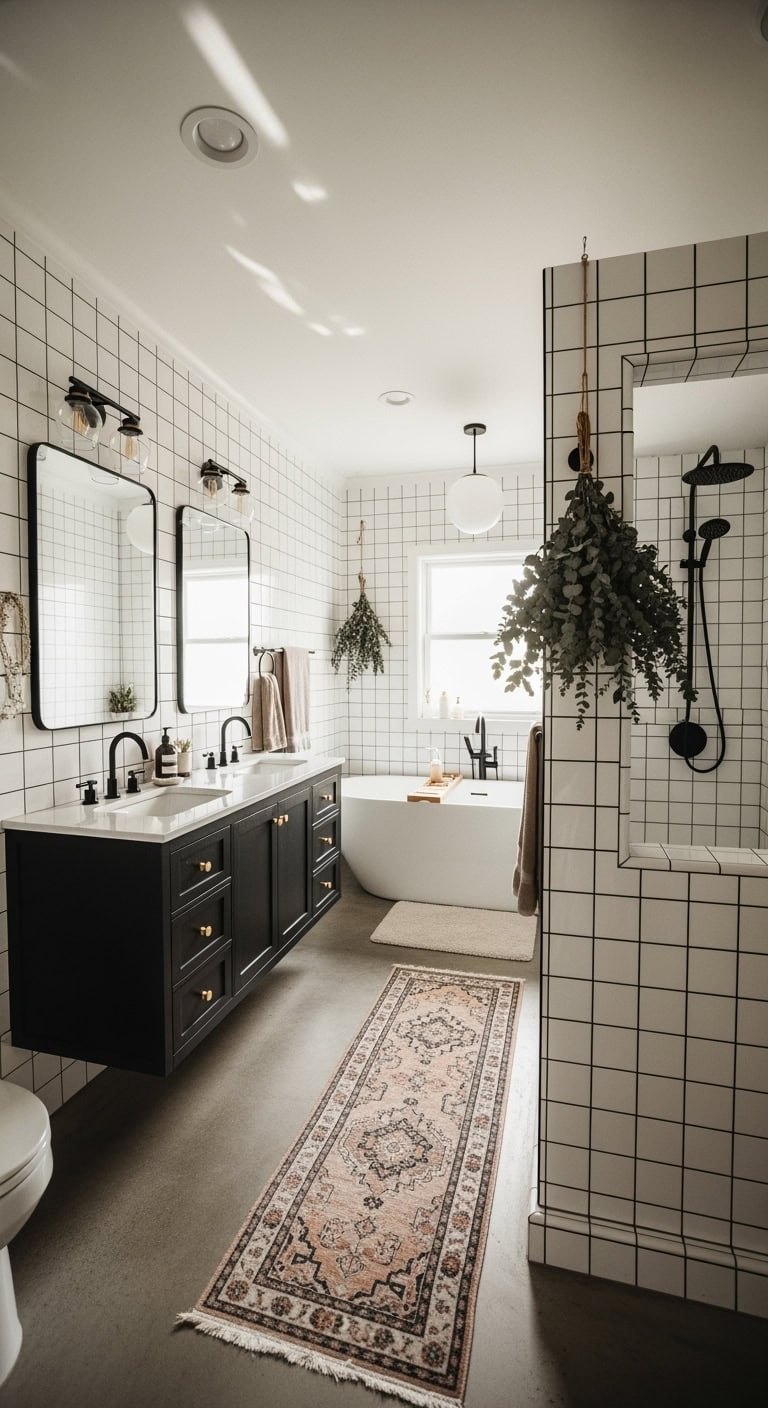 modern monochrome minimalist bathroom