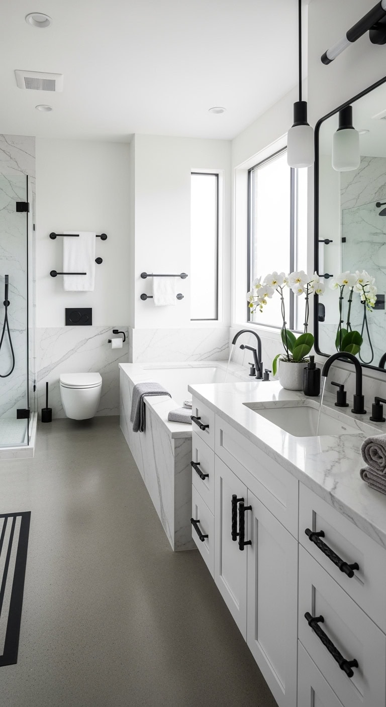sophisticated harmonious industrial chic bathroom jewelry